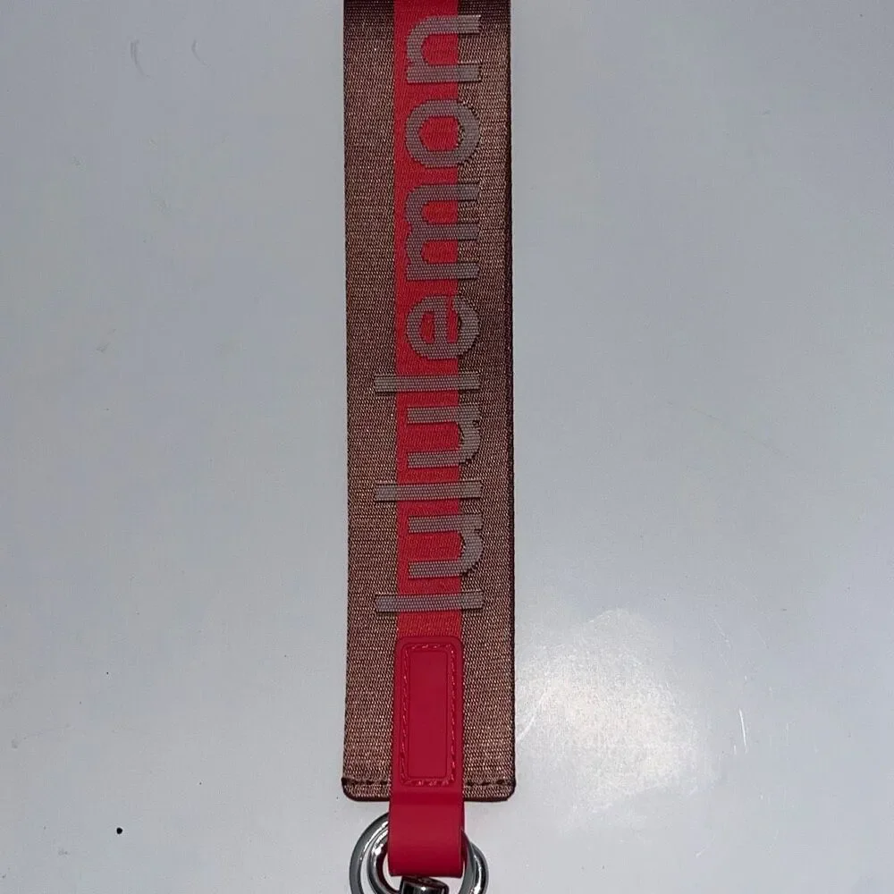Lululemon Women's Brown Dessert Red Carabiner Clip Never Lost Key Chain One Size